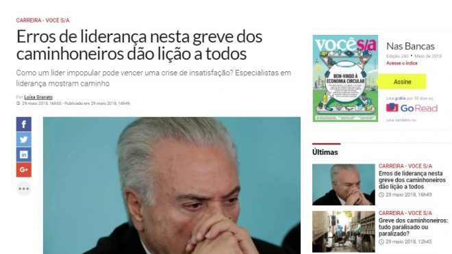 Erros de liderança na greve dos caminhoneiros